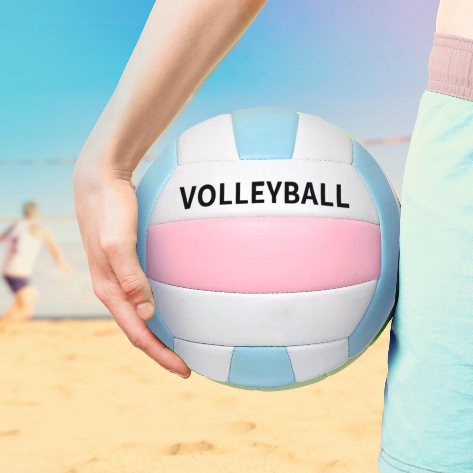 Genérico Vóley Playa Suave,Balón De Entrenamiento para Deportes Al Aire Libre | Pelota Resistente Y Suave para Práctica Deportiva En Equipo En Parque, Piscina, Cancha De O Gimnasio