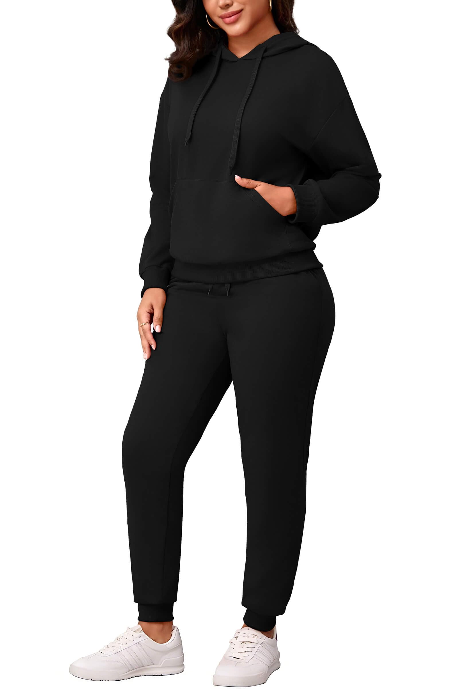 Photo 1 of ** stock photo for reference **
CLOCOR Womens 2 Piece Outfits Sweatsuits - Tracksuit Set Long Sleeve Crop Top & Drawstring Wide Leg Pants with Pockets Green 2XL