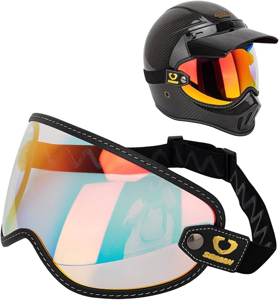 Amazon | Futlfos EX ZERO バイク ヘルメット バブル シールド