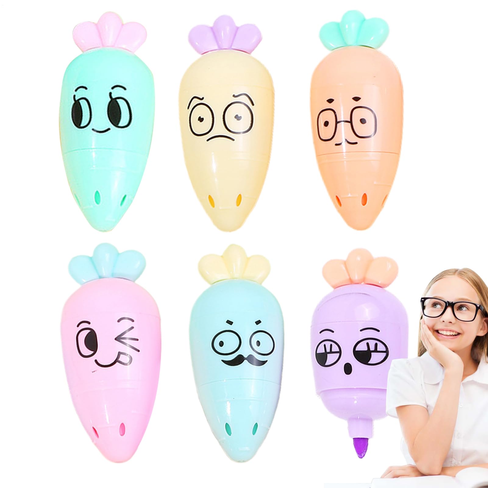 Evidenziatori Colorati Pennarelli Luminosi Penne Fluorescenti Organizzare | 6 Evidenziatori Per Bambini Studenti Insegnanti Adulti Studio Appunti Colorazione Organizzazione