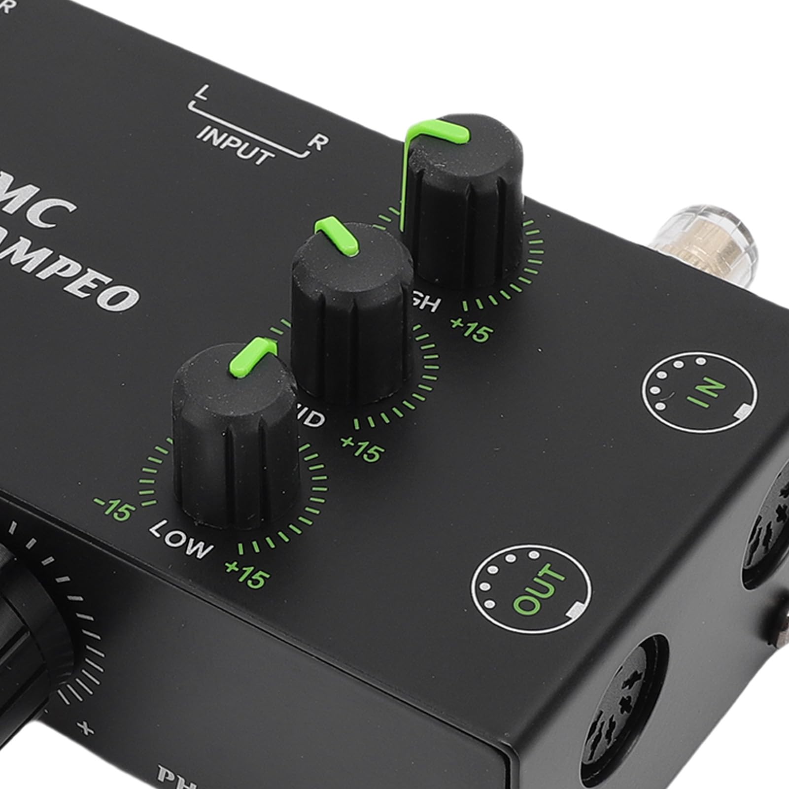 Ausla Preamplificatore Fono MM MC, Involucro in Acciaio, Equalizzazione a 3 Bande a Basso Rumore, per gli Amanti del Vinile e gli Audiofili (Spina europea)