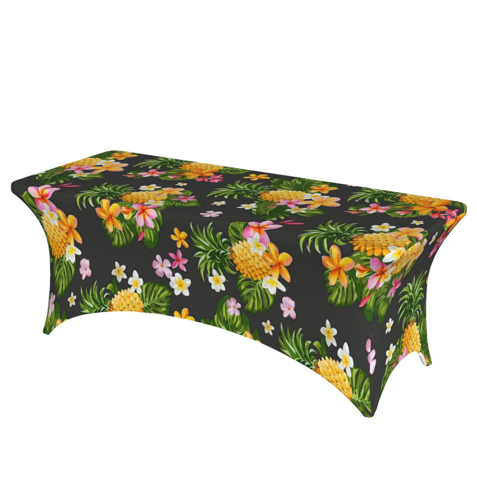 ERCgad Tropical Pineapple Hawaiian Print Rectangular Tablecloth Dining Banquet Party Events Home Celebration Table Cover