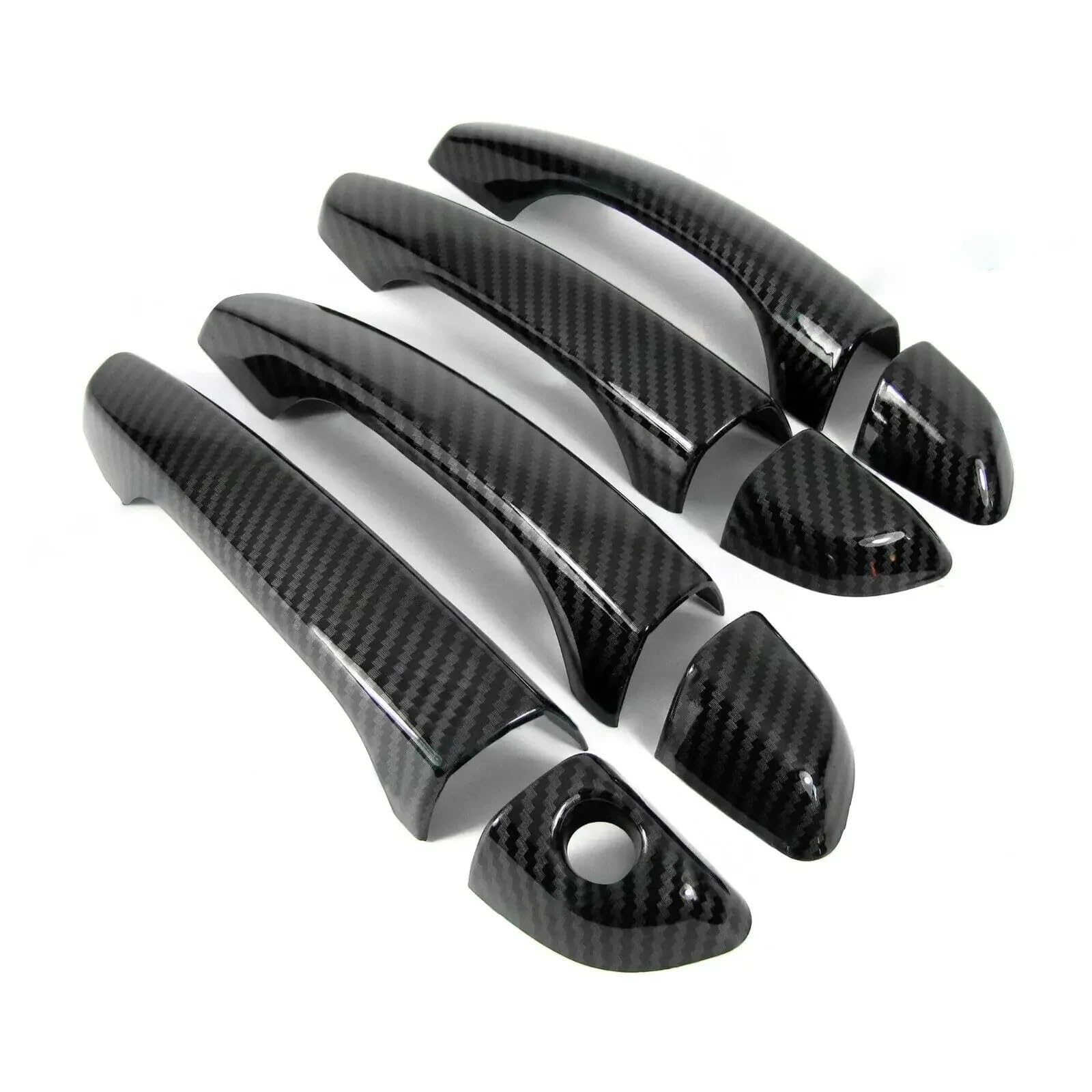 DUDUYANG Car Outside Door Handle for Hyundai for Elantra Sedan Avante 2017-2020 Carbon Fiber Style Car Door Handle Cover Sticker Trim Accessories Protect Decoration