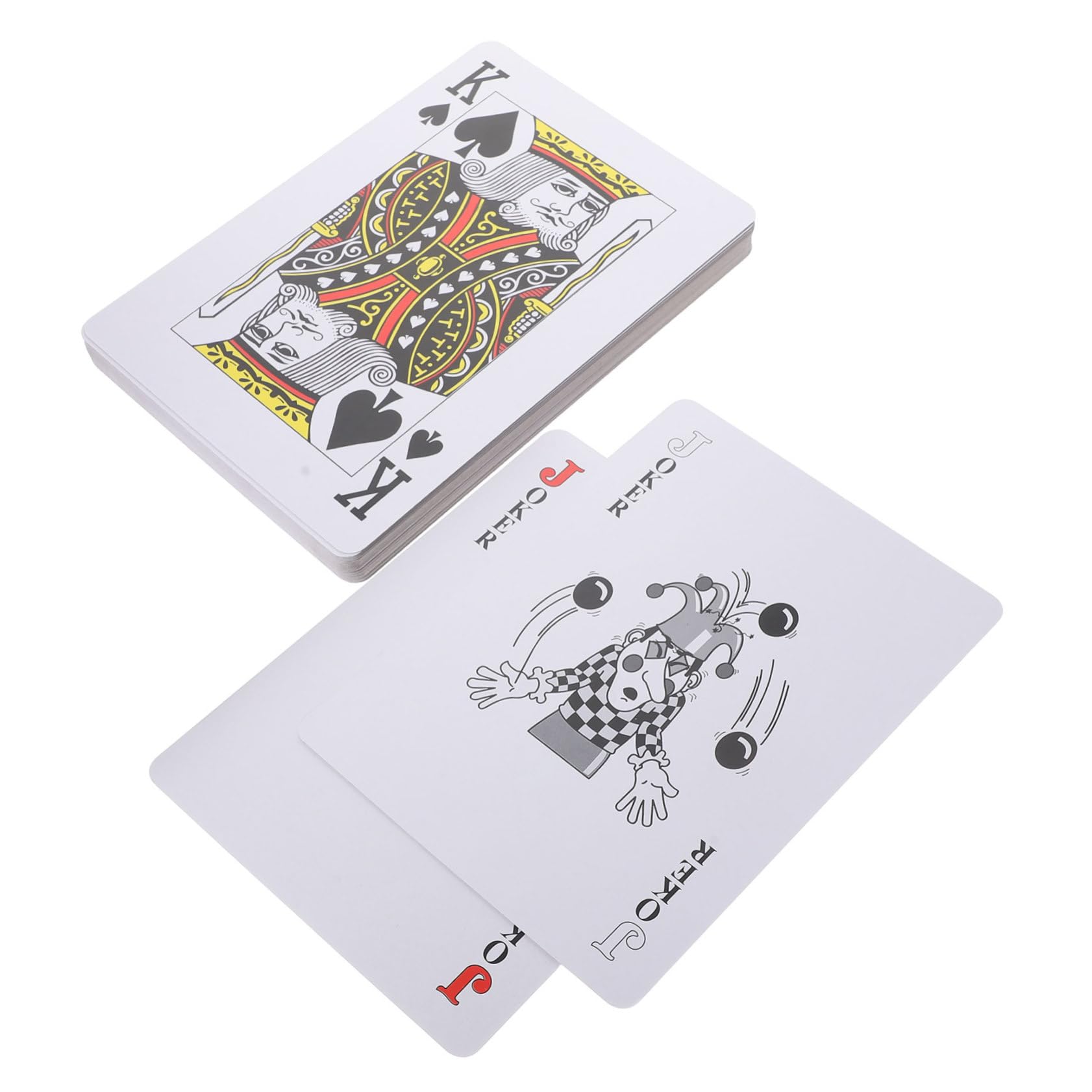 Yardwe Carte da Poker Grandi a Caratteri Grandi, Set Bianco | Carta Patinata, Finitura Liscia, Formato Portatile, per Casa e Esterni, per Adulti
