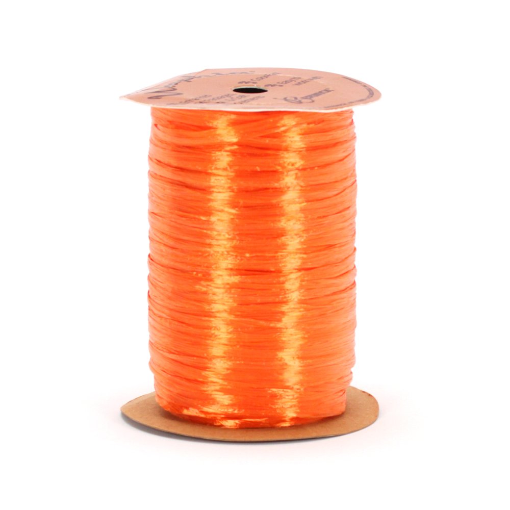 Berwick Wraphia Pearlized Rayon Craft Ribbon, 100-Yard Spool, Orange