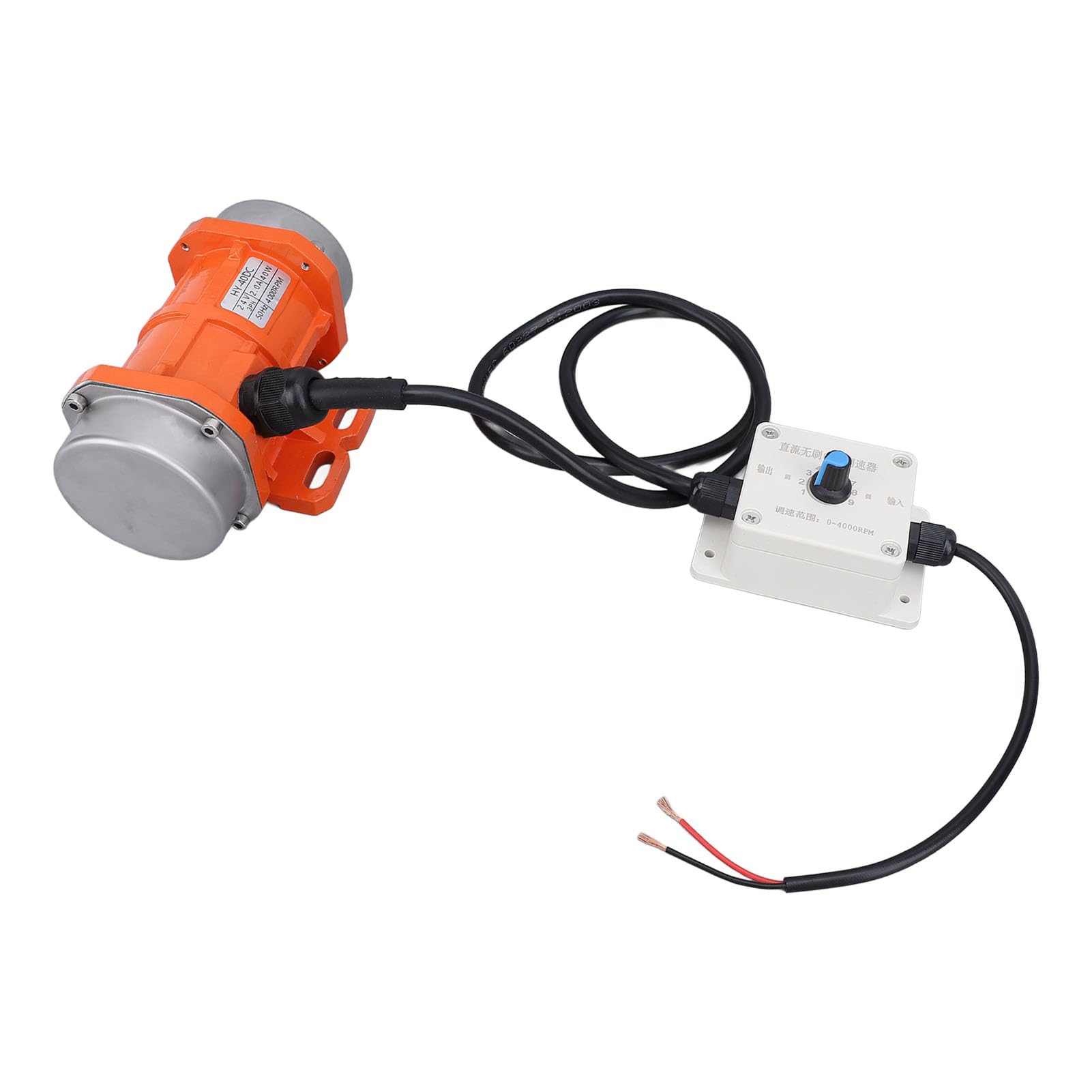 Mini Vibratore per Calcestruzzo Senza Spazzole con velocità Regolabile, Motore di Vibrazione DC24V per Apparecchiature di Verniciatura a Polvere, Dimensioni Compatte e Potenza Elevata (40 W)
