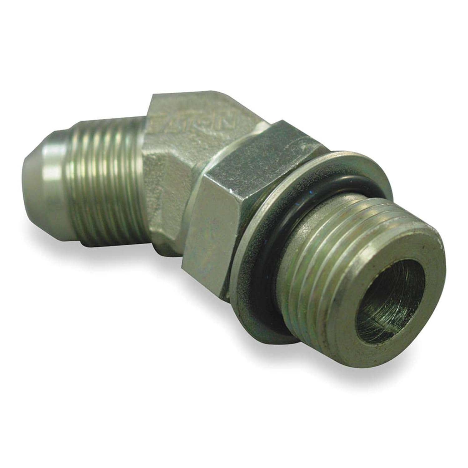 Eaton Aeroquip 2061-5-5S Steel Flared Tube Fitting, 45 Degree Elbow, 5/16" Male JIC x 5/16" O-Ring Boss Male