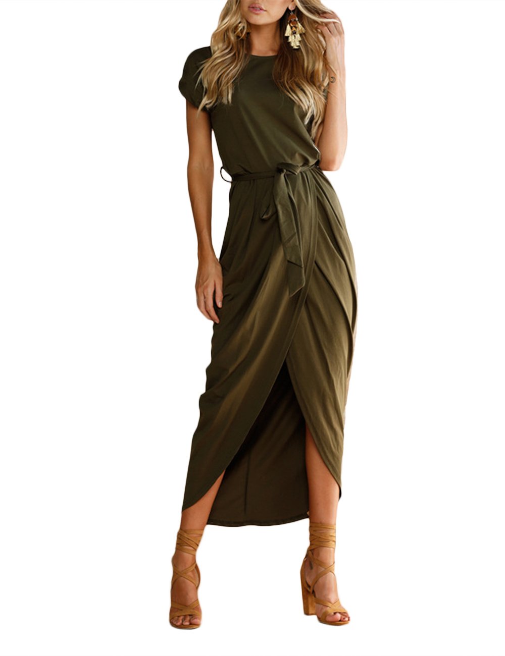 HAHAEMMA Vestidos de mujer Vestidos de noche Vestidos de cóctel vestidos divididos de verano para bodas para invitados de boda largos elegantes 2018
