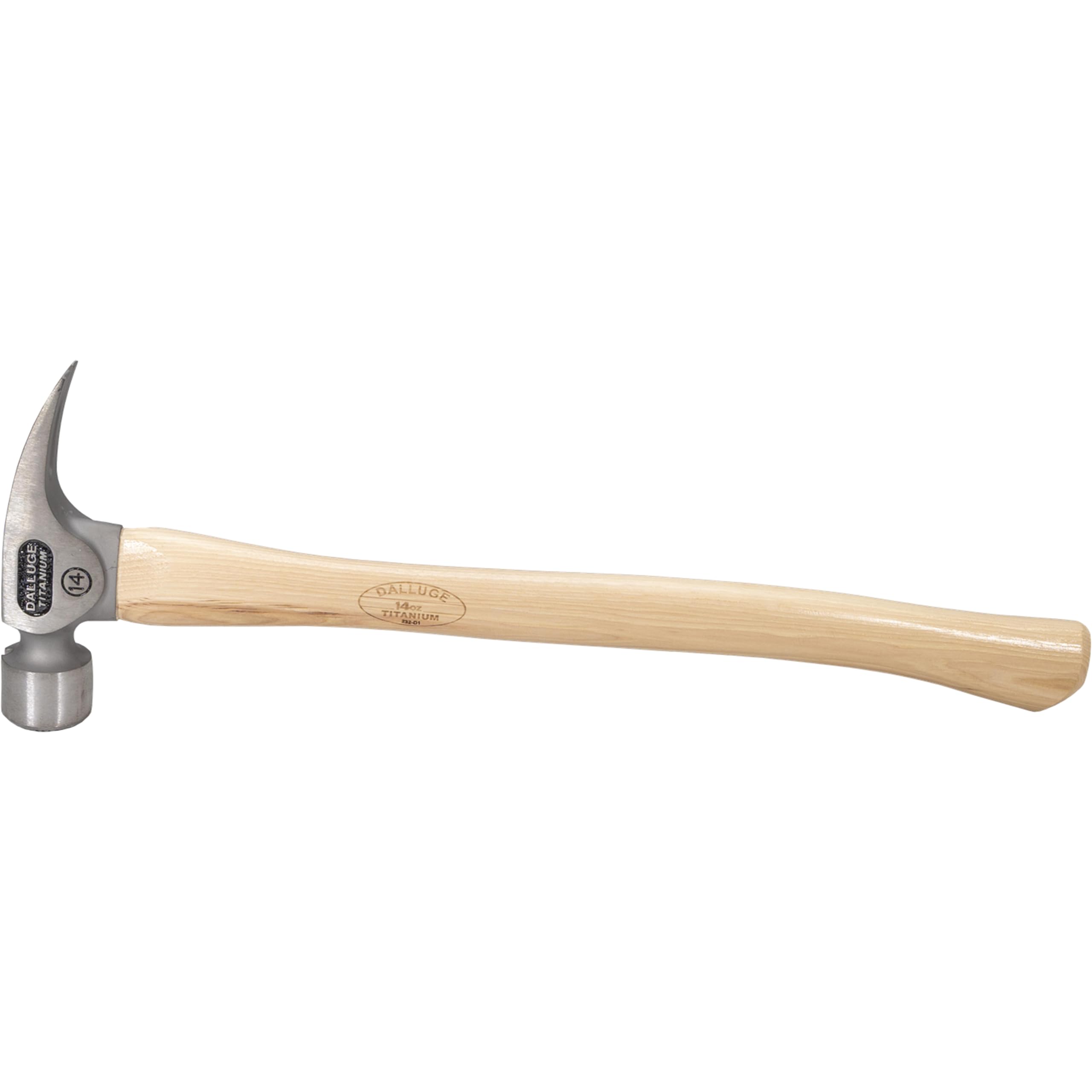 VAUGHAN DALLUGE 14oz Titanium Hammer, Magnetic Nail Holder, Milled Face, 7175, VN07175