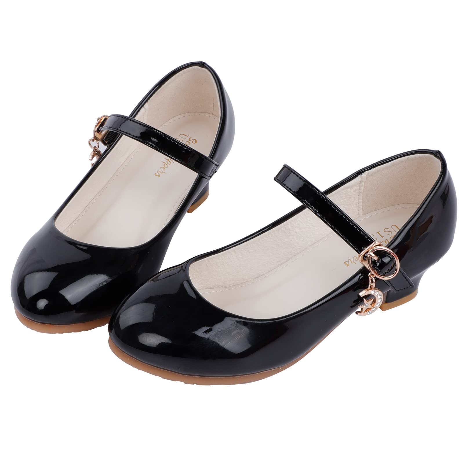 Buy Girls Low Heel Princess Mary Jane Party Dress Shoes Princess Ballerina Flats for School