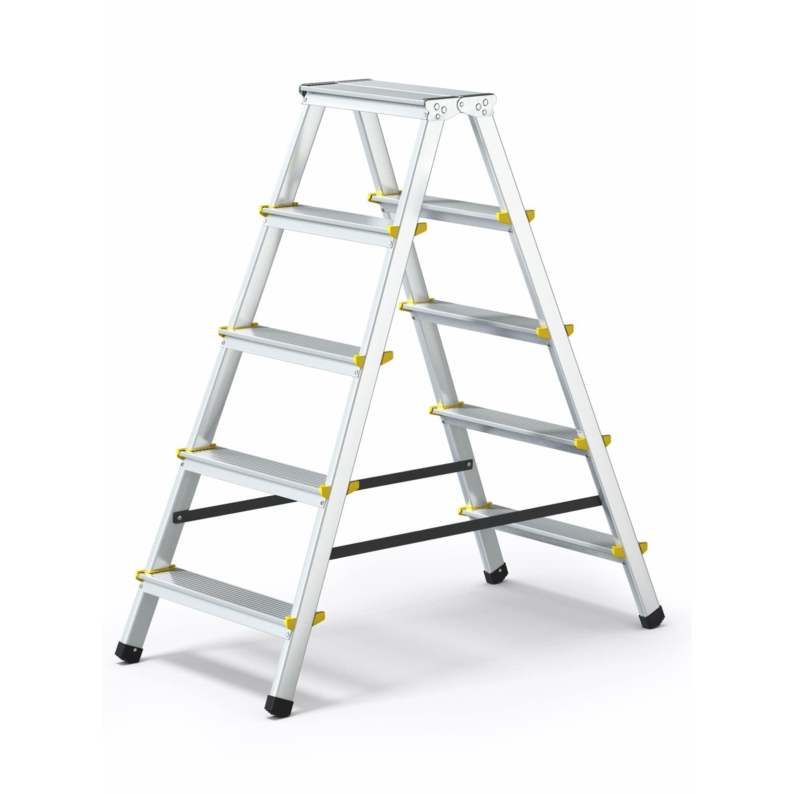 DWA Escabeau Double Pliable en Aluminium 5 marches