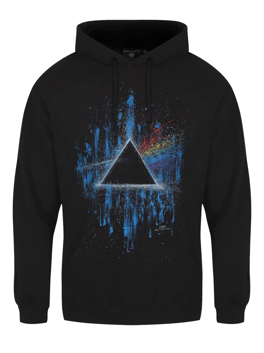 Men's Pink Floyd Dark Side of the Moon Blue Splatter Hoodie