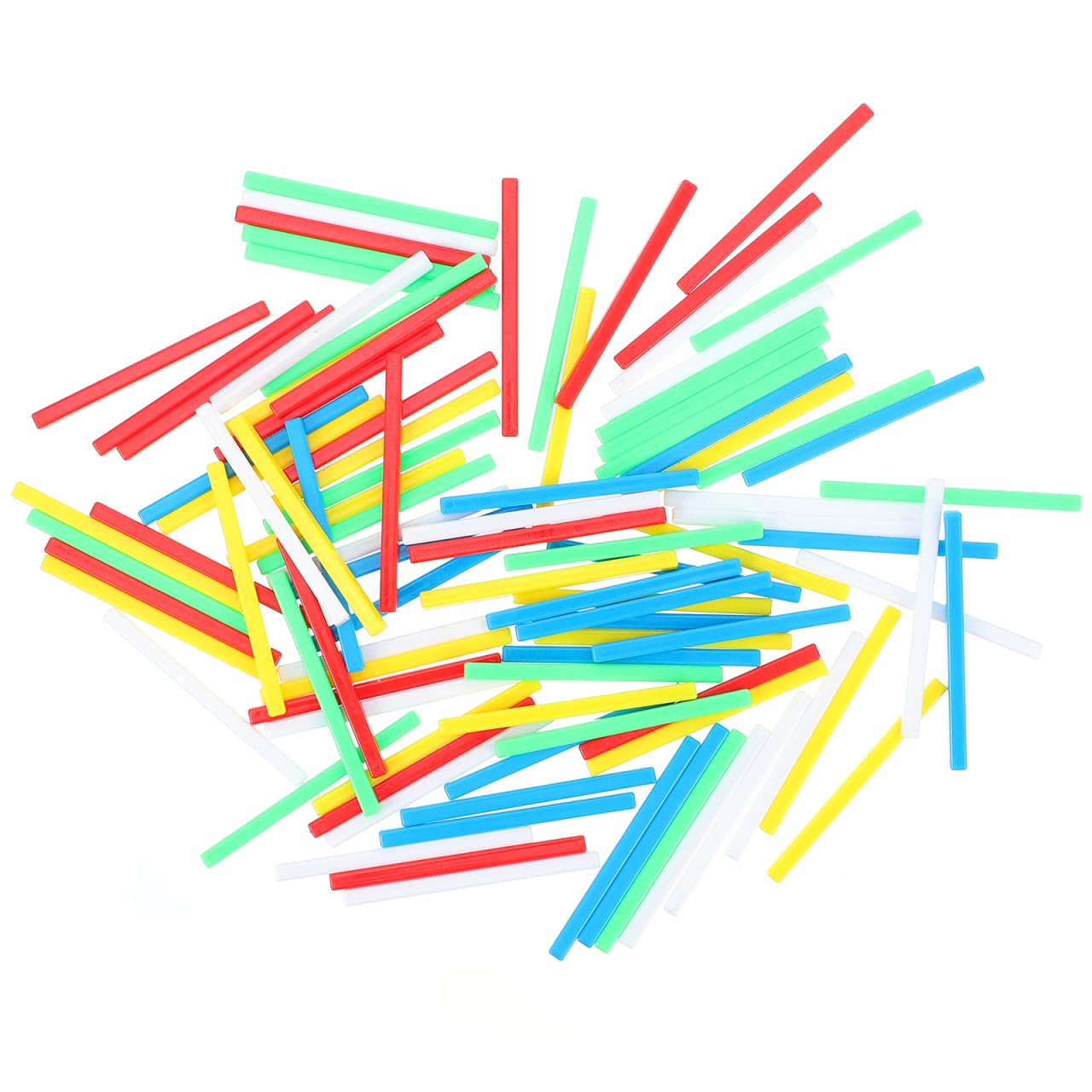 Bâtonnets de Comptage Plastique Assortis 6.5 cm 50 Pièces Apprentissage Mathématique Enfant Jouets Éducatifs Couleurs Variées