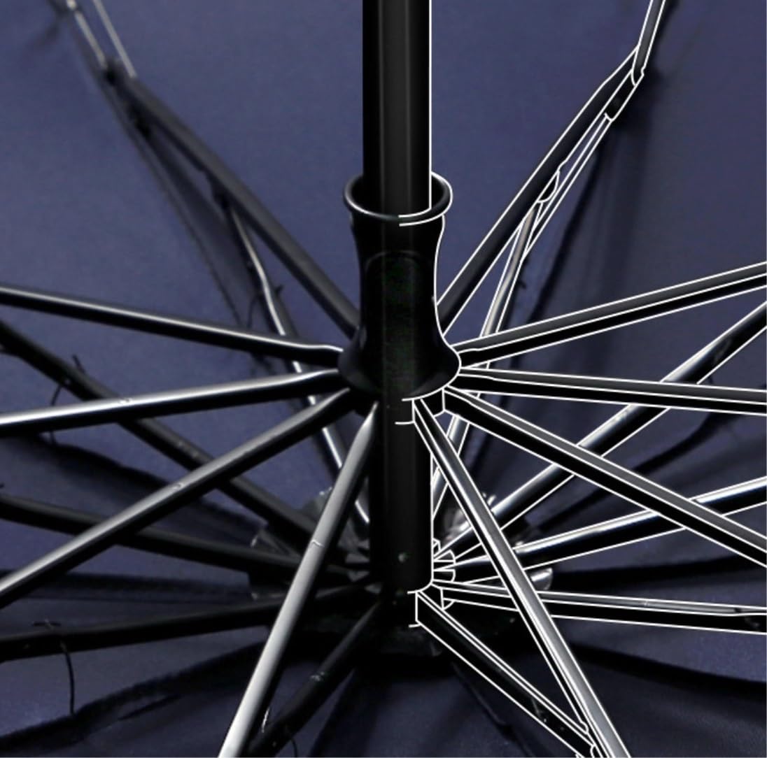Beschichtung Gegen Anti-Rebound-Regenschirm, Umgekehrter Regenschirm, Reflektierender Streifen, Vollautomatischer Sonniger Regenschirm, 10 Knochen Windsicher Leicht Klassisch(Rood)
