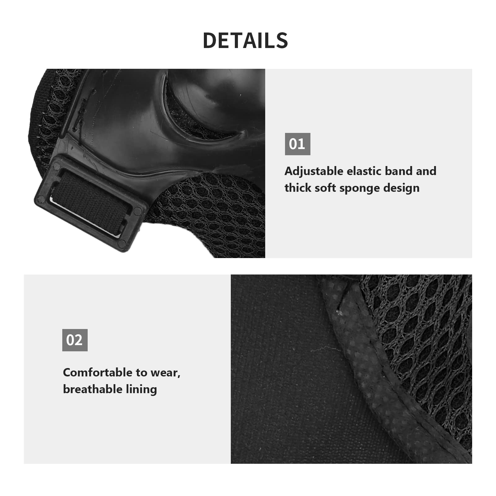 Kit De Protection 6 Pièces Pour Roller – Genouillères, Coudières, Protège-poignets, Réglable 6-18 Ans, Respirant, Sac Inclus
