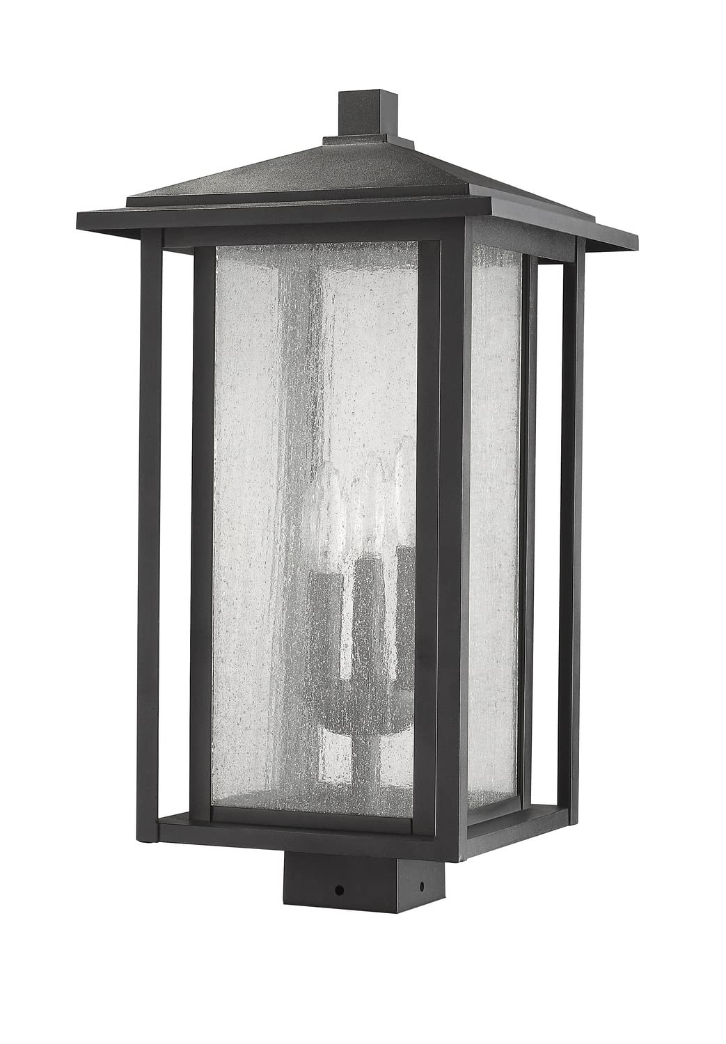 Z-Lite 554PHXLS-BK 3 Light Outdoor Post Mount Fixture, Black