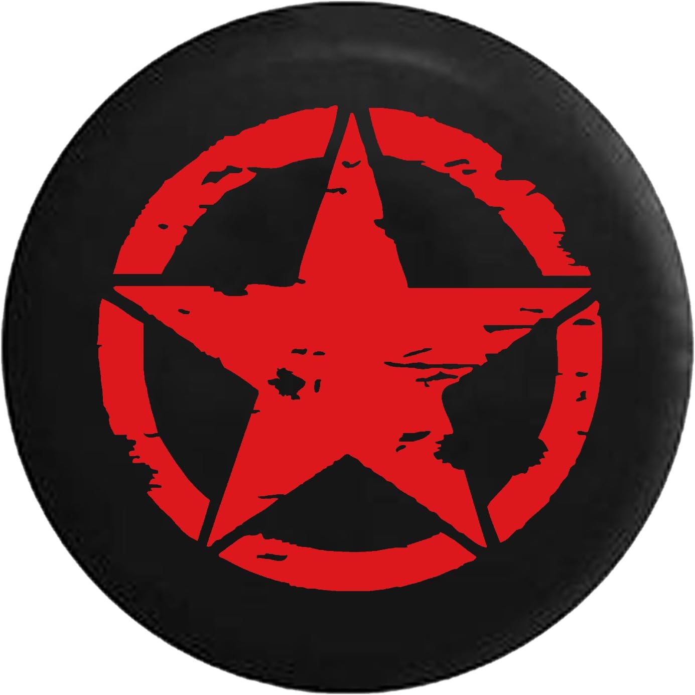 Oscar Mike Military Tactical Star Spare Tire Cover fits SUV Camper RV Accessories White Ink 32 in