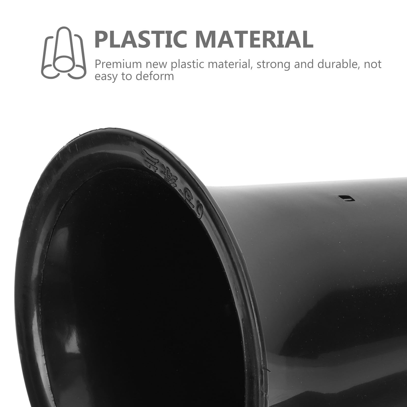 Lot de 10 Pots pour Plantes en Plastique Noir Respirants Contrôle des Racines, Design Simple et Solide, pour Jardin et Intérieur