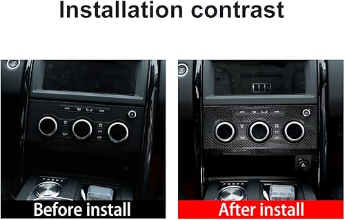 Miniatura 2 de YIWANG - Cubierta para panel de ventilación de coche de fibra de carbono 100% auténtica, para Land Rover Discovery 5 LR5 L462 2017-2020, accesorios