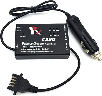 Parrot Bebop 2 Cargador de coche, Parrot Bebop 2 FPV Drone Cargador de bater?a Cargador de equilibrio r?pido y preciso Parrot Bebop 2 Cargador de coche, Parrot Bebop 2 FPV Drone Cargador de bater?a Cargador de equilibrio r?pido y preciso