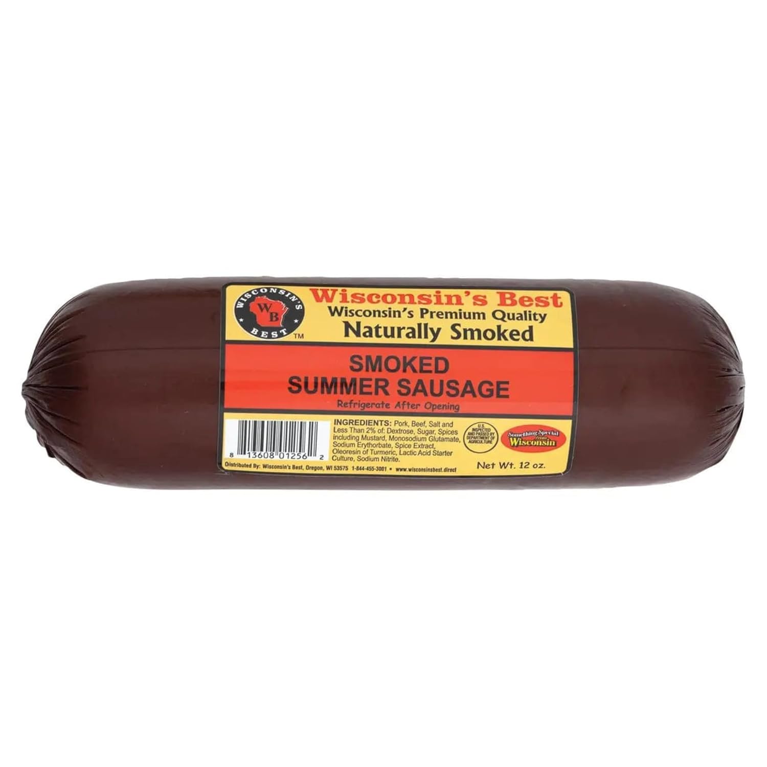 Wisconsin Cheese Company - Specialty Cheese & Summer Sausage Gift Box - 100% Wisconsin Gouda, Smoked Cheddar, Salami, Tomato Basil Cheddar, Swiss (Pack of 5 Blocks) | Perfect for Parties, Charcuterie Boards, and Holiday Gifts