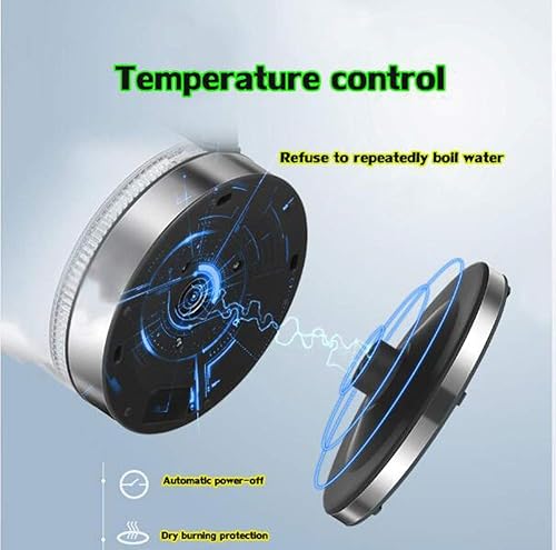 Miniatura 6 de OMOONS Tetera eléctrica de cerámica inalámbrica jarra de 18 litros agua rápida para té café sopa base extraíble de avena apagado automático