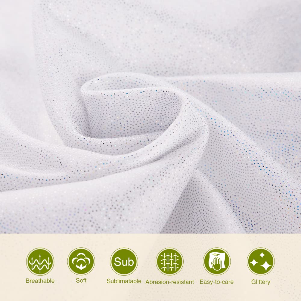 Craft Express White Glitter Makeup Case - Use for Sublimation and Personalization in Heat Press - Set of 4