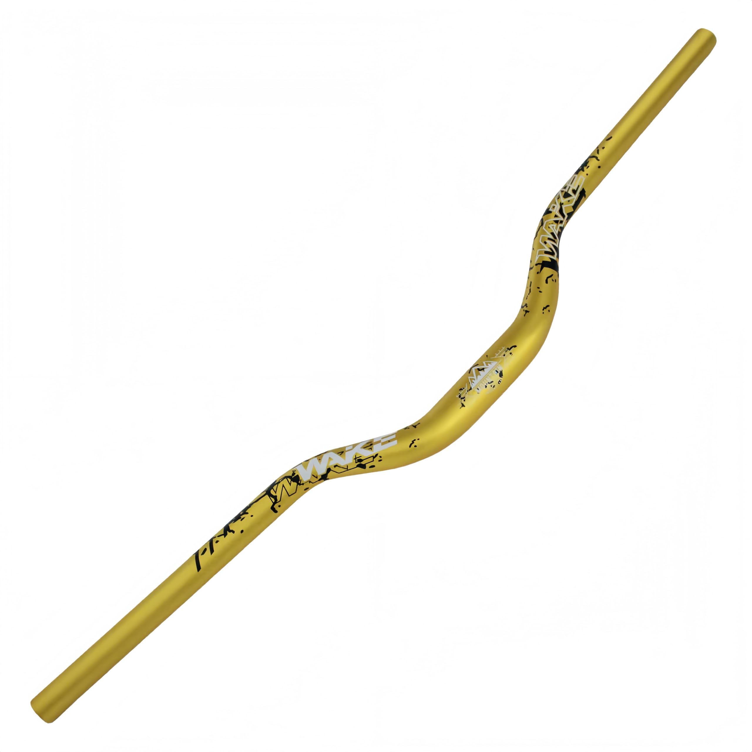 TRKIMAL ฯ31.8mm Road MTB Mountain Bike Bicycle Extra Long 720mm Handlebar 55mm Riser Bar for Downhill Cycling Racing Off-Road MTB, BMX (Gold)