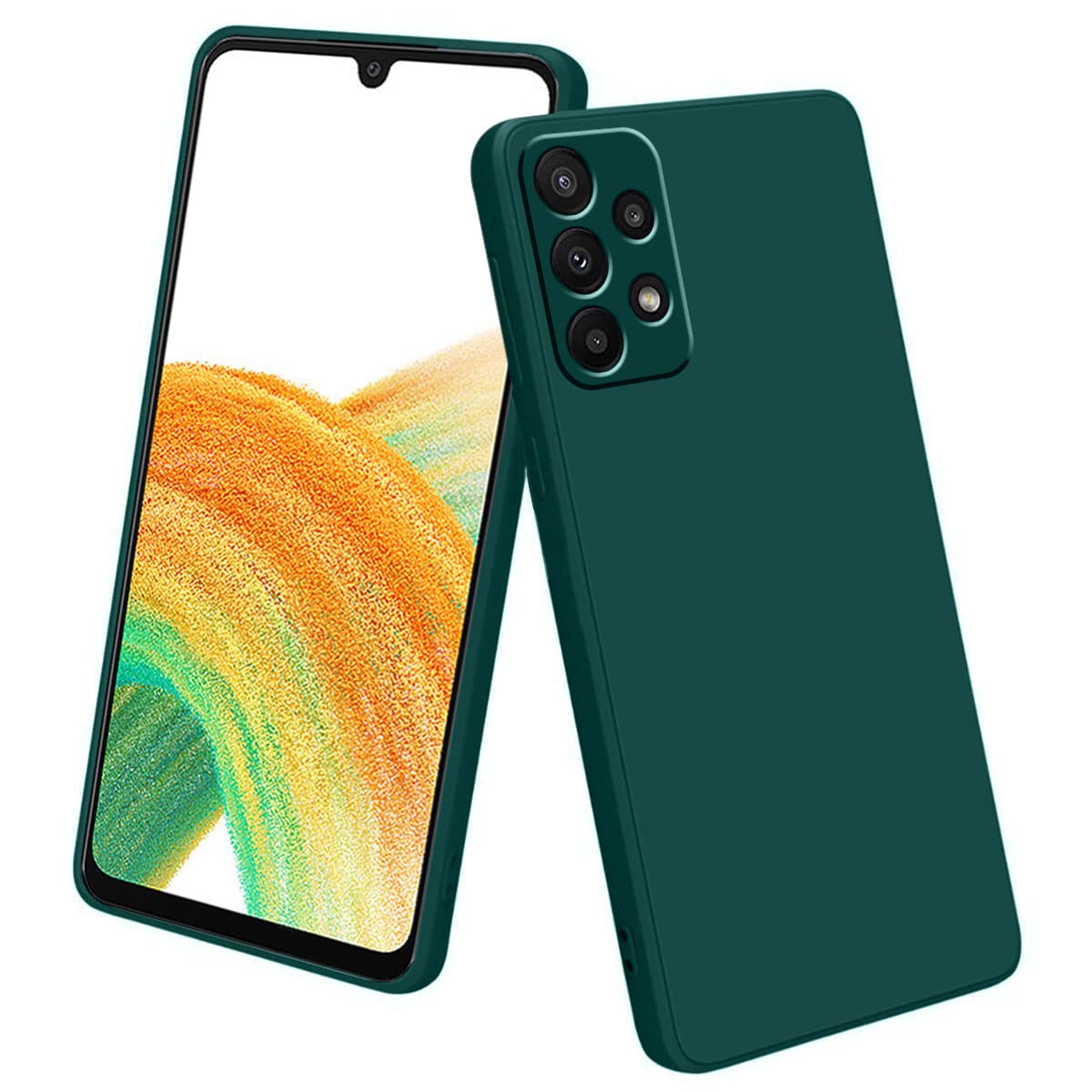 LIRAMARK Silicone Soft Back Cover Case for Samsung Galaxy A33 5G (Silicone Green) (B0BL161BVK) Amazon Price History, Amazon Price Tracker