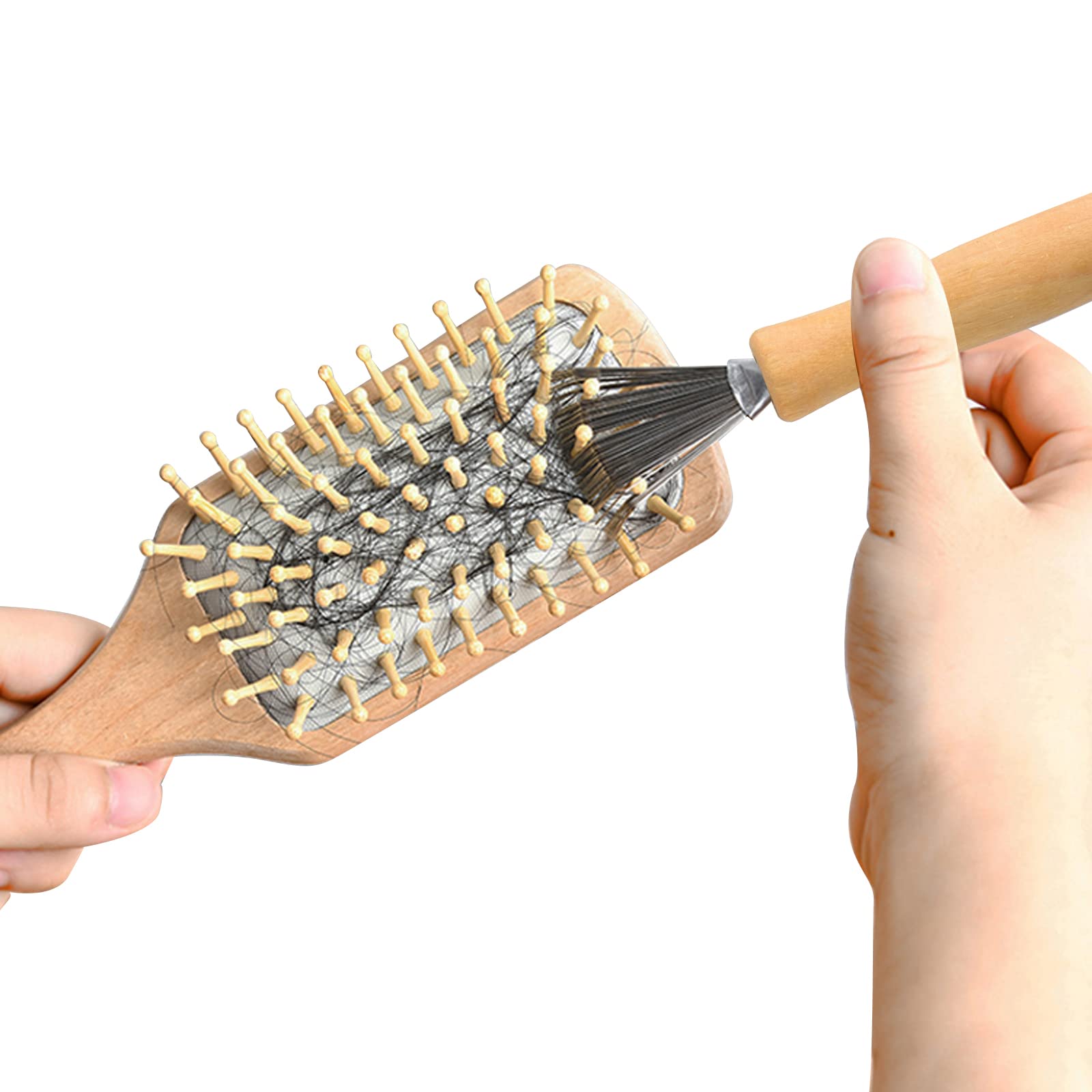 Zimoer 2 spazzole per capelli, spazzola per la pulizia dei capelli, spazzola per la pulizia dei capelli, per rimuovere i peli dalle spazzole per capelli, tappeti, pettini, tappetini da bagno, per uso