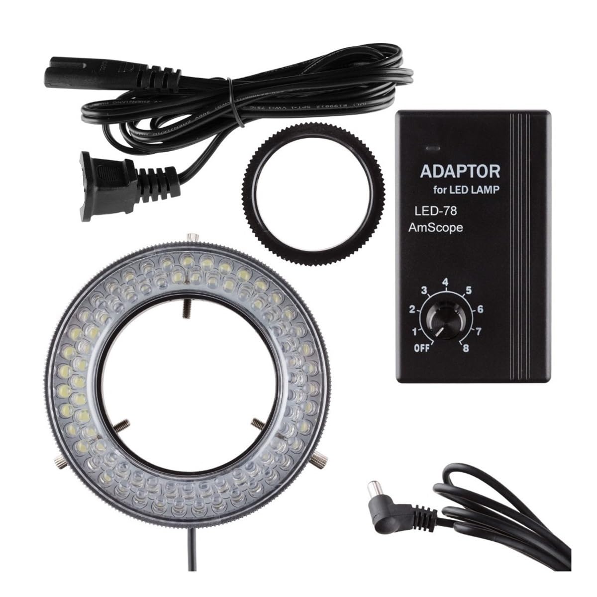 Microscope 78-LED Microscope LED Ring Light with Controller