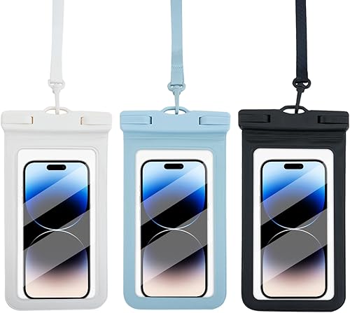 Bolsa impermeable para teléfono móvil, color azul, adecuada para varios modelos de iPhone, excelente calidad sin afectar el control táctil (paquete