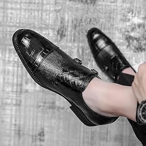 ESTNATION ブラックレザー ダブルモンクストラップローファー ESTNATION ブラックレザー ダブルモンクストラップローファー