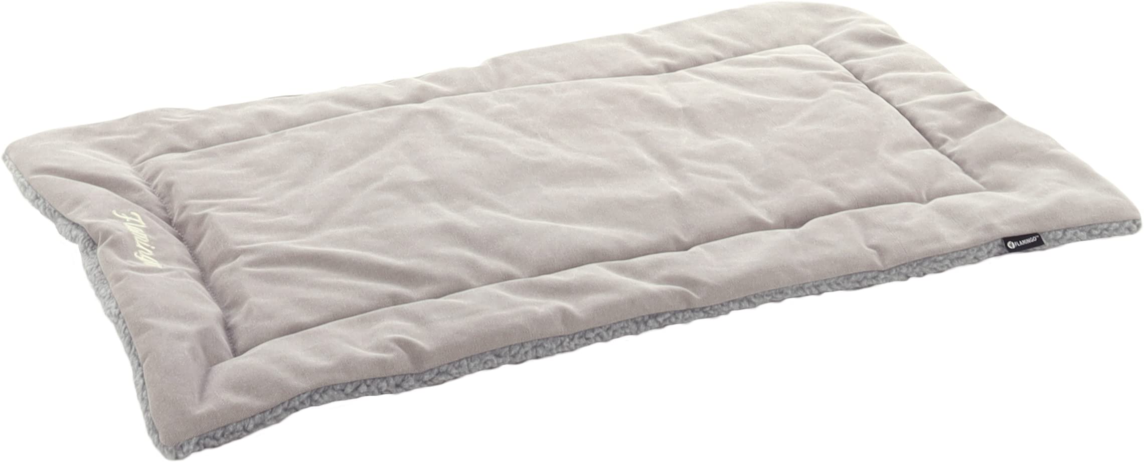 Coussin pour chien et chat Flamingo gris déhoussable doux 85 x 51 cm