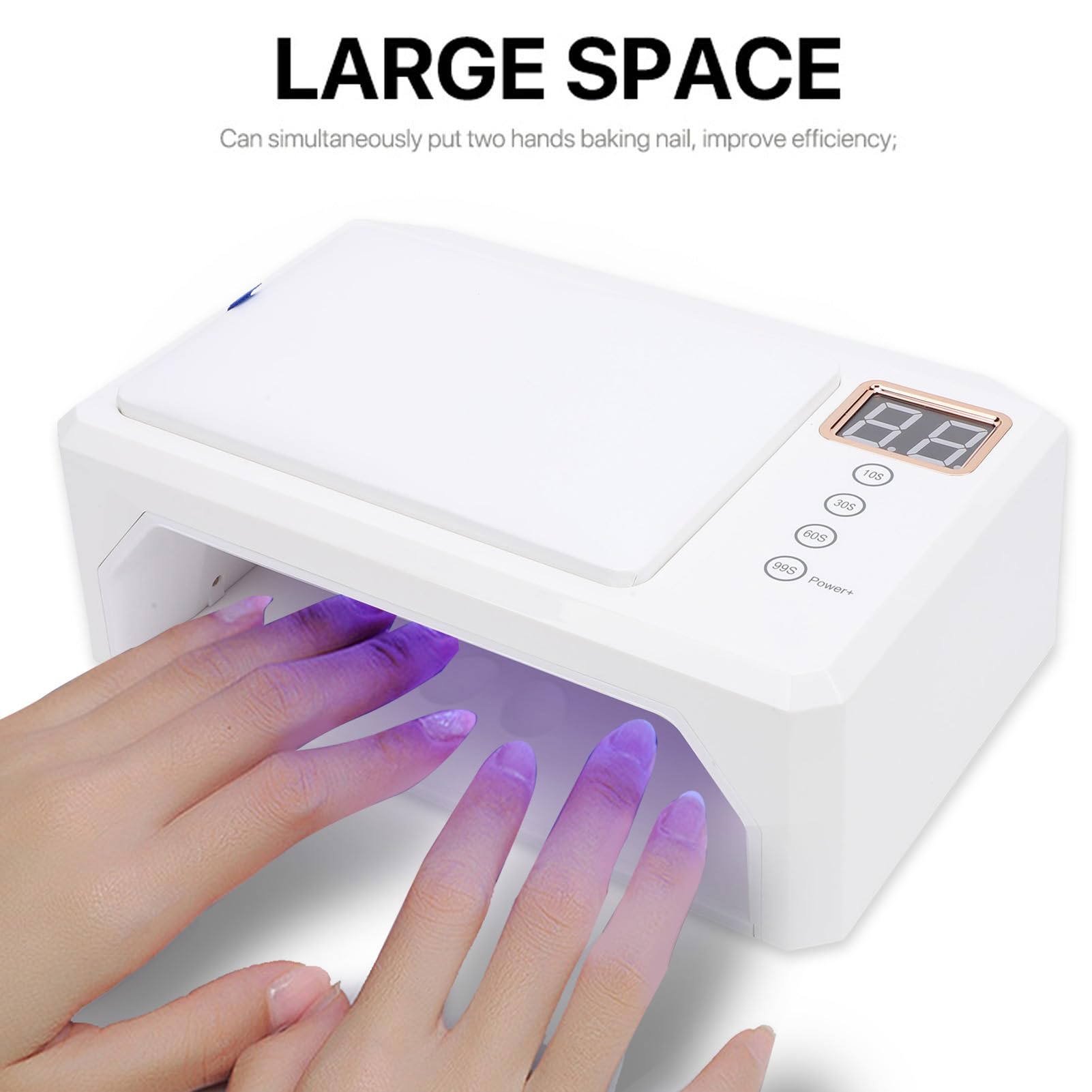 Lámpara de Uñas de Placa, 288W 4 Lámpara Almohada Manual Presione en las Uñas del Hogar (Enchufe de la UE)