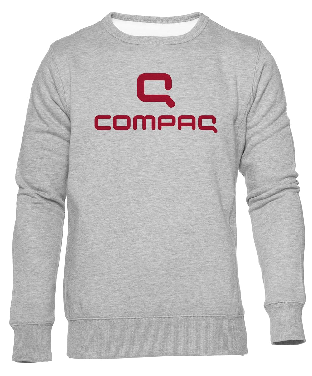 Compaq Szara Bluza Unisex Z Okrągłym Dekoltem Unisex Grey Sweatshirt Crewneck