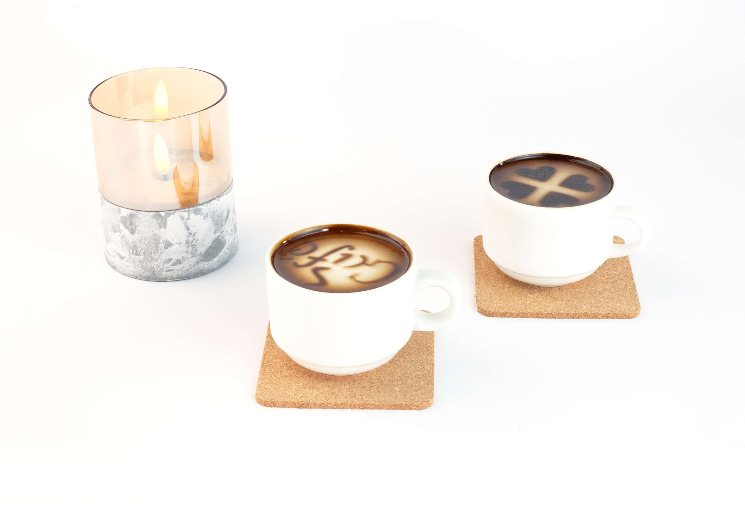 Juego de posavasos cuadrados de corcho de 40 a 3.5 pulgadas, ecológicos y versátiles, perfectos para bebidas, uso doméstico y de oficina