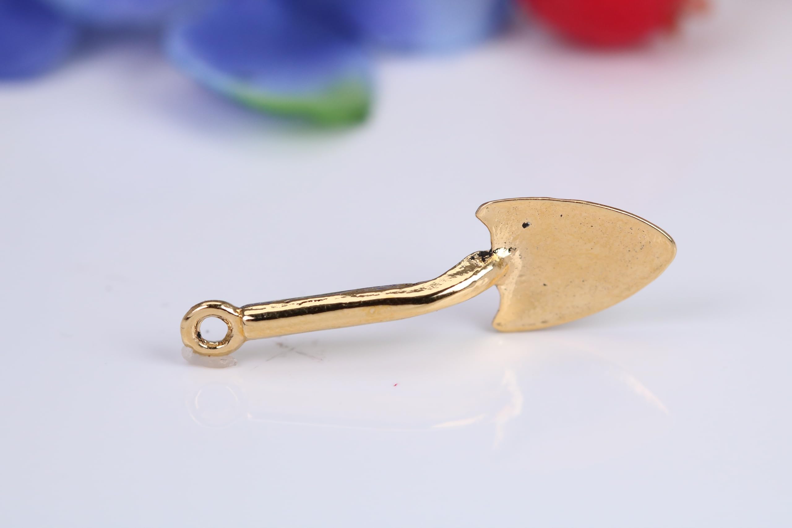 Zawieszka do łopaty ogrodowej wykonana z litego odlewu żółtego złota, brytyjska cecha probiercza, 0, Metal Żółte złoto