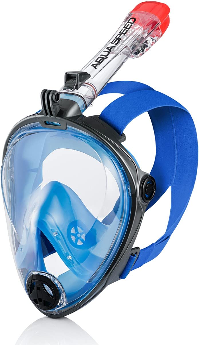 Aqua Speed Máscara de cara completa SPECTRA 2.0 | Máscara de snorkel | Máscara de buceo | Amplio campo de visión | Para niños y adultos | Anti-vaho