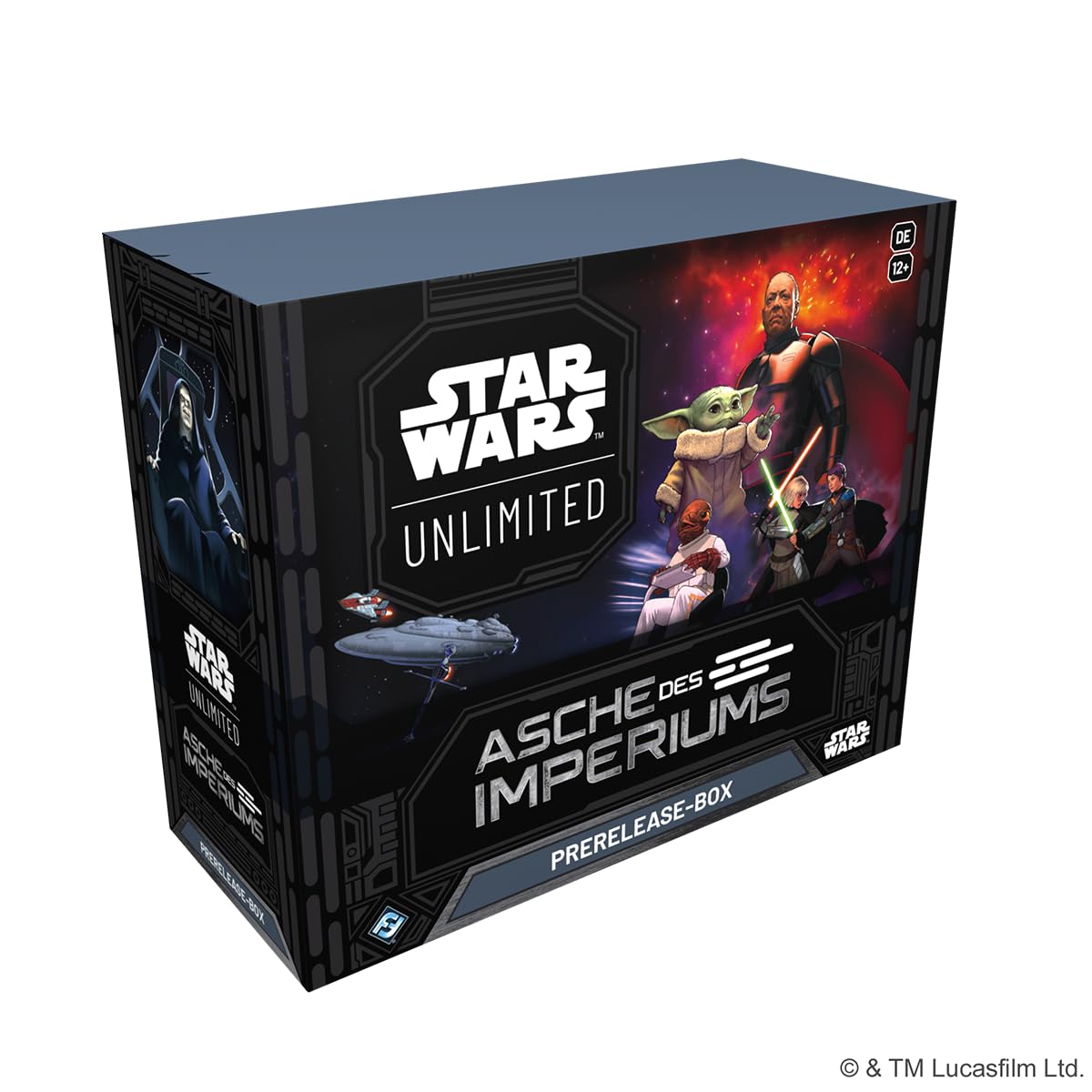 Asmodee - FFG - Star Wars: Unlimited Trading Card Game - Popiół Imperium - Pre Release Box (6 Booster Packs) - TCG dla dzieci i dorosłych, w wieku 12+, 2+ graczy, 20 minut - niemiecki