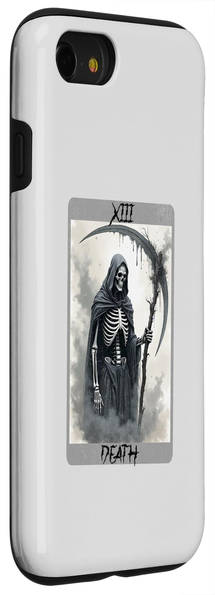 iPhone SE (2020) / 7 / 8 Vintage Tarot Card Death Reaper Occult Satan Unholy Horror Case - Image 3