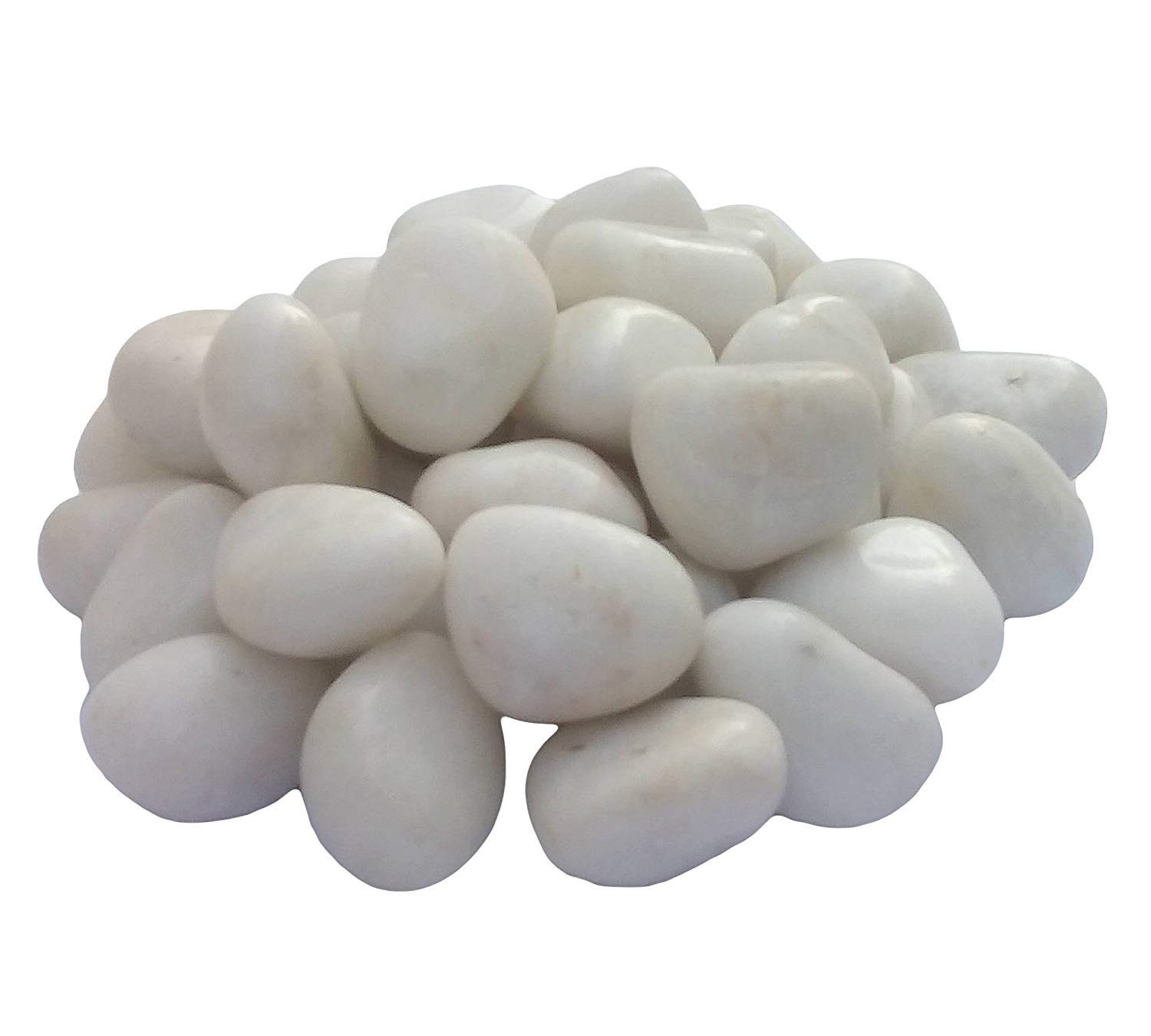 PlantaZee Natural Marble Decorative Stone Pebbles for Indoor and Outdoor Purpose (White, 1 Kg)-image-21