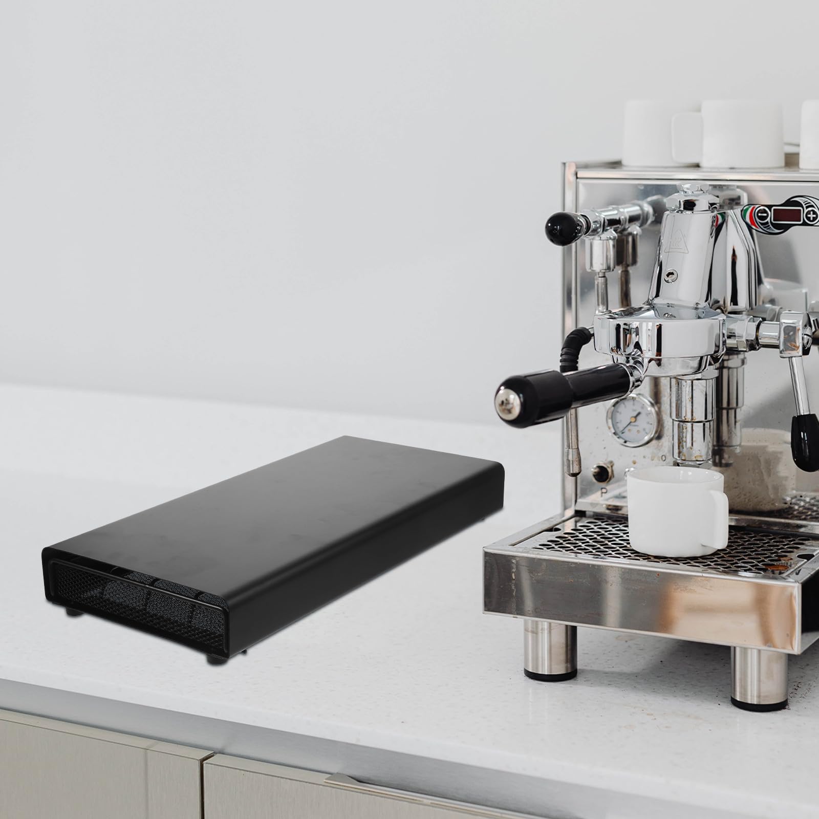 Gatuida Cassetto Porta Cialde Caffè in Ferro Nero Grande Capacità per Mantenere Capsule Facilmente Accessibili, Design Moderno per Coffee Station e Ufficio