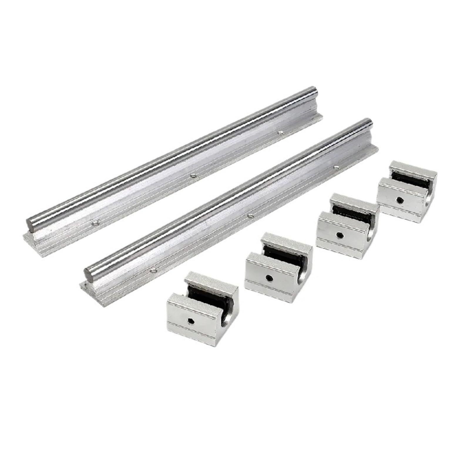Bloque deslizante SBR16UU de movimiento lineal con rodamiento de aluminio para guías CNC, 8 uds