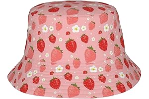 Knitted Crochet Strawberry Bucket Hat Unisex Bucket Fisherman Caps