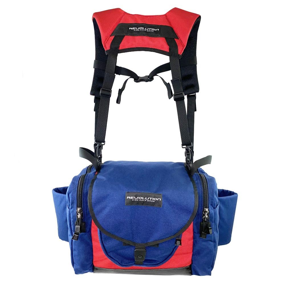 New Revolution Carolina Team Disc Golf Bag V2 - Navy Blue & Red