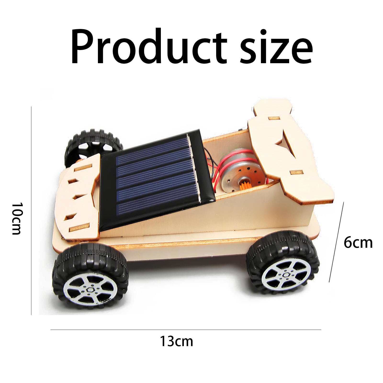 Kit Auto Solare in Legno per Bambini 8+ Anni - Giocattolo Educativo STEM, kit di costruzioni solari per bambini,Regalo Creativo (Natale/Compleanno, Ragazzi e Ragazze)
