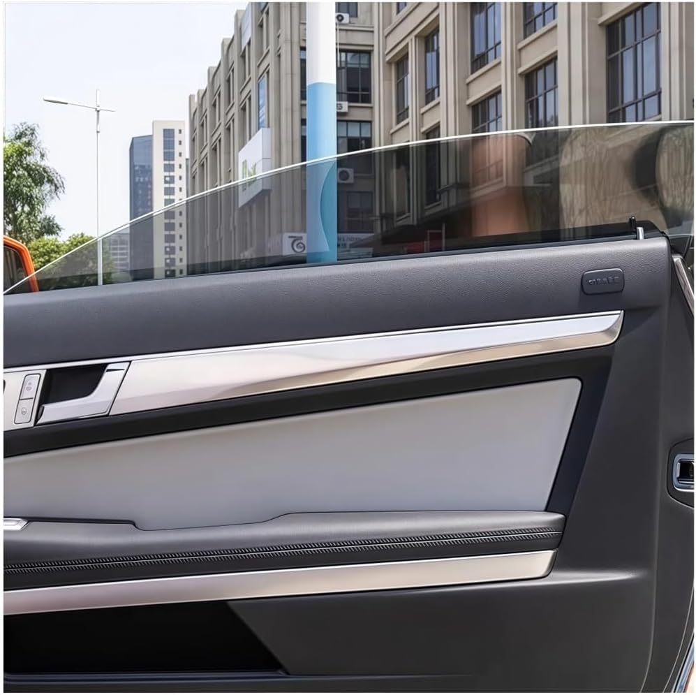 Carbon Fiber Car Interior Door Handle Panel Strips Cover Trim Compatible for Mercedes Benz E Class Coupe W207 C207 E200 e260 E350 Accessory(Carbon Fiber)