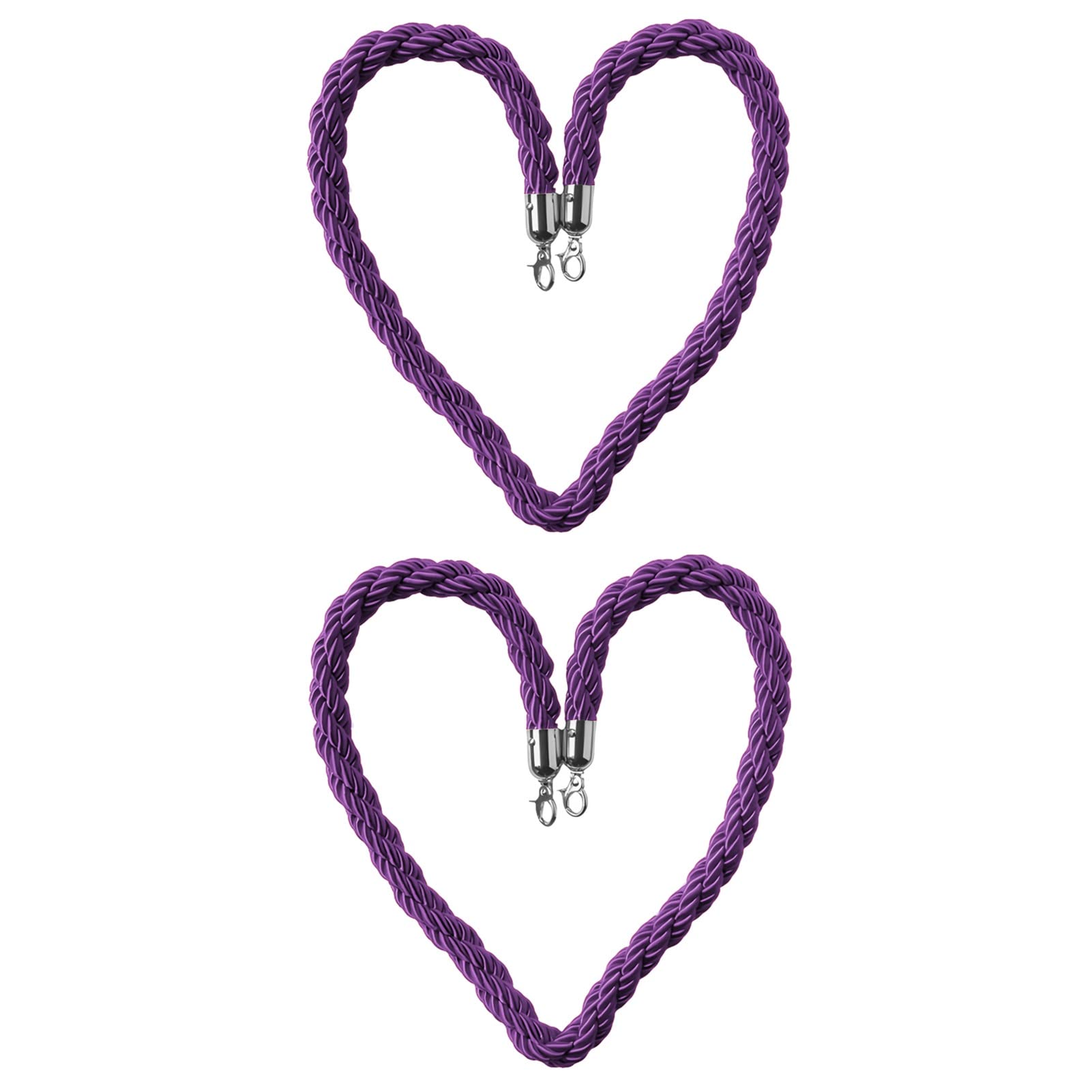 Guardrail rope， Twisted Rope Barrier, Bank Lobby Crowd Queue Divider Ropes for Concerts Theater VIP Stanchion, Hemp Braided(Purple,4.5M/14.7Ft)