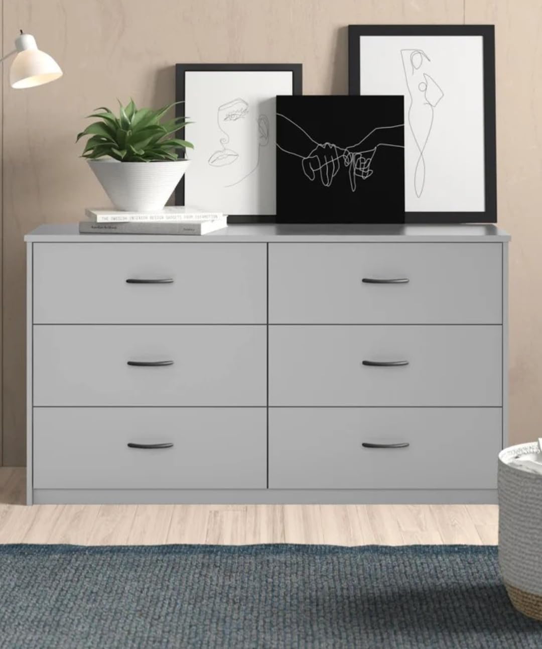 illfordd furniture Frosty White Chest of Drawers of 6 Drawers for Storage/for Living Room-image-9